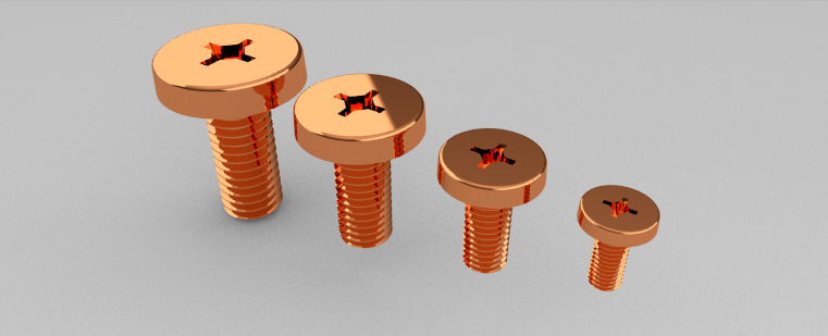 M5、M4、M3和M2的十字螺钉